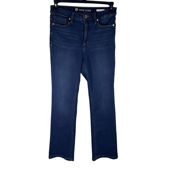 Anne Klein Jeans Women's Size 8 Blue High-Rise Bootcut Dark Wash - Picture 1 of 10